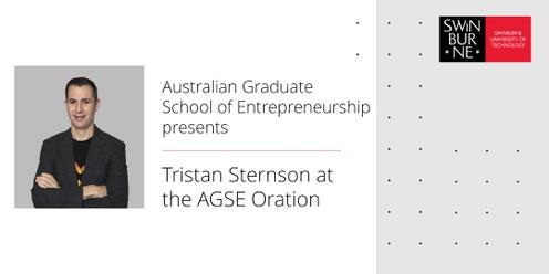 The AGSE Oration presents Tristan Sternson