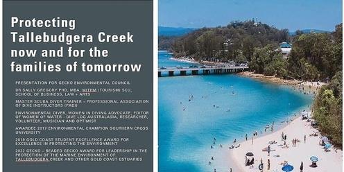 Gecko Talks March - Protecting Tallebudgera Creek now and for the families of tomorrow 