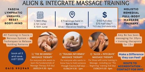 Align & Integrate: Massage Training like no other for Beginners