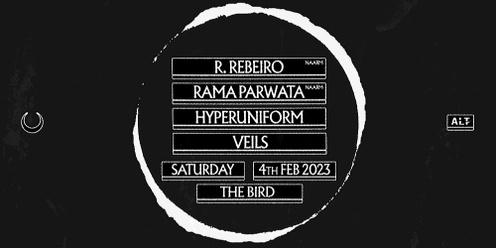 R Rebeiro (VIC) + Rama Parwata (VIC) + HyperUniform + Veils :: ALT @ THE BIRD // Saturday 4 Feb