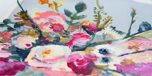Expressive Florals - Mixed Media Painting