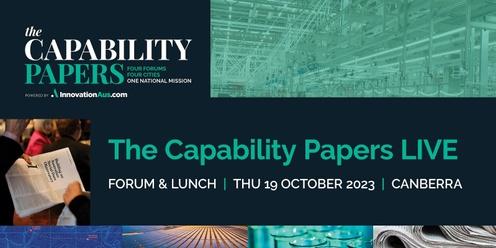 The Capability Papers: LIVE