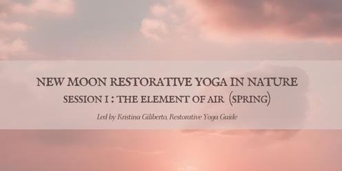 New Moon Restorative Yoga in Nature: Working with the Element of Wind/Air 