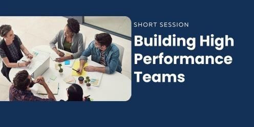 Building High Performance Teams