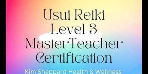 Usui Reiki level 3 Masters