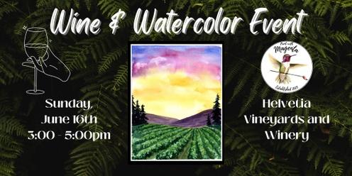 Wine & Watercolor at Helvetia