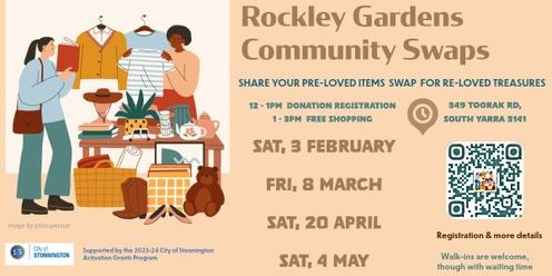 Rockley Gardens community swaps - Share your pre-loved items and swap for re-loved treasures