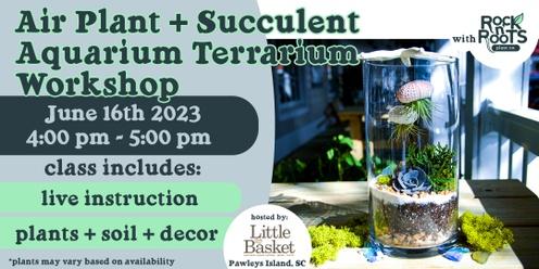 Air Plant + Succulent Aquarium Terrarium Workshop at Little Basket (Pawleys Island, SC)