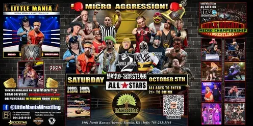 Topeka, KS - Micro-Wrestling All * Stars: Little Mania Rips Through the Ring!