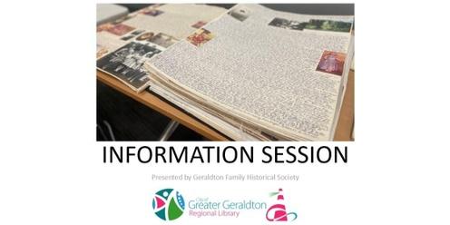 Geraldton Family History Society - Information  Session and Workshop