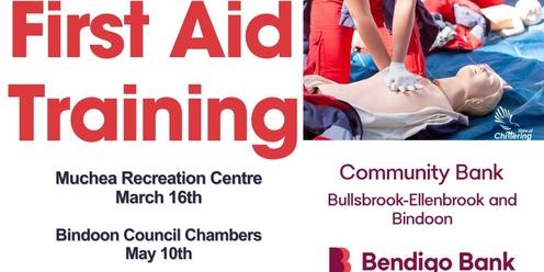 Community First Aid Training Shire of Chittering Council Chambers Bindoon