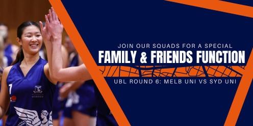 UBL Friends and Family Round: Melbourne Uni vs Sydney Uni