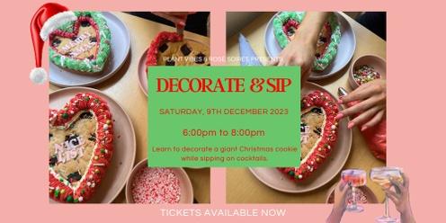 Decorate & Sip - Christmas-themed "Decorate a Giant Cookie"